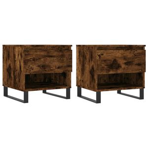 vidaXL Coffee Tables 2 pcs Smoked Oak 50x46x50 cm Engineered Wood
