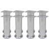 vidaXL Sofa Leg | Set of 8 | Chrome | Iron | 8 pieces | Sofa Legs | Round