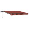 vidaXL Retractable Awning Manual Orange and brown 300 x 250 cm Fabric