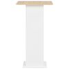 vidaXL Bar Table White and Sonoma Oak 60x60x110 cm