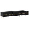 vidaXL TV Cabinet Black Oak 150 x 36 x 30 cm Engineered Wood