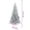 vidaXL Christmas Tree with 300 LEDs with Stand Silver 240 cm PET