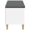 vidaXL Hall Bench with Cushion with Storage White 100 x 38 x 46 cm