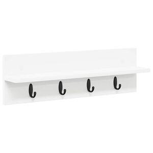 vidaXL Wall-Mounted Coat Rack White 60 x 10.5 x 18 cm Engineered wood