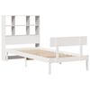 vidaXL Bookcase Bed without Mattress White 90x190 cm Single Solid Wood Pine