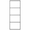vidaXL Sliding Door Frosted ESG Glass and Aluminium 76x205 cm Black