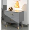 Vipack Nightstand Billy 2-drawer Wood Timeless Grey