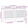vidaXL Radiator Cover High Gloss White 172 x 19 x 81.5 cm