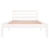 vidaXL Bed Frame without Mattress Solid Wood Pine 100x200cm White