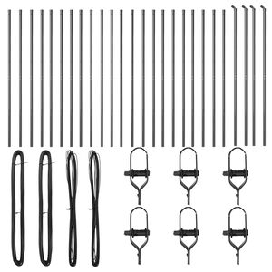 vidaXL Fence Post 26 pcs Grey 3.2 x 3.2 x 200 cm