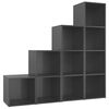 vidaXL 4 Piece TV Cabinet Set High Gloss Grey Engineered Wood