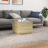 vidaXL Coffee Table with LED Lights Sonoma Oak 50x50x40 cm