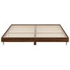 vidaXL Bed Frame without Mattress Brown Oak 200x200 cm Engineered Wood