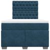 vidaXL Box Spring Bed with Mattress Blue 120x200 cm Velvet