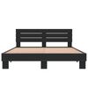 vidaXL Bed Frame without Mattress Black 150x200 cm King Size