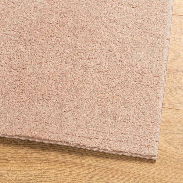 vidaXL Rug HUARTE Short Pile Soft and Washable Blush 240x240 cm