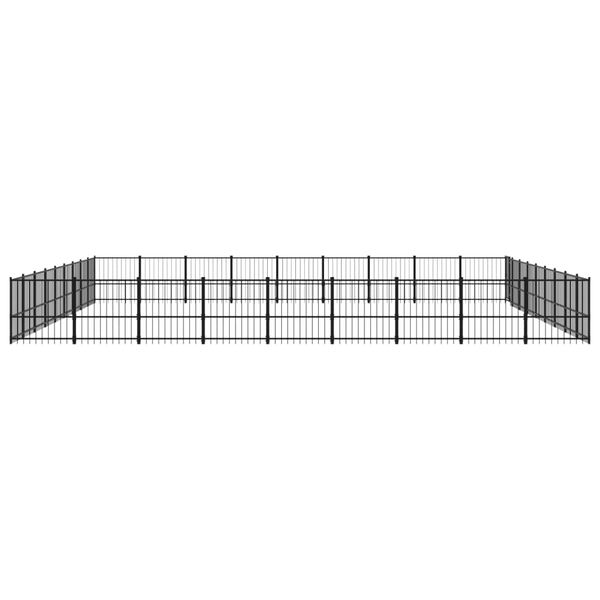 vidaXL Outdoor Dog Kennel Steel 76.21 m²