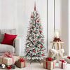 vidaXL Artificial Christmas Tree with 150 LEDs with Stand White 150 cm
