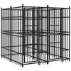 vidaXL Outdoor Dog Kennel Steel 3,69 m&sup2;