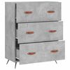 vidaXL Chest of Drawers Concrete Grey 69.5x34x90 cm Engineered Wood