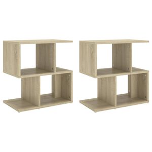 vidaXL Bedside Cabinets 2 pcs Sonoma Oak 50x30x51.5 cm Engineered Wood