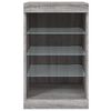 vidaXL Sideboard with LED Lights Grey Sonoma 41x37x67 cm