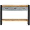 vidaXL Console Table 110x30x76 cm Solid Rough Wood Mango
