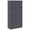 vidaXL Storage Cabinet 2 pcs Anthracite 90 x 40 x 180 cm Steel