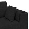 vidaXL Fabric Sofa with Cushion Black 208 cm Fabric