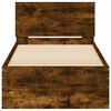 vidaXL Bed Frame without Mattress with LED Lights Smoked Oak 90x200 cm