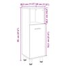 vidaXL Bathroom Cabinet Sonoma Oak 30.5x30x95 cm Engineered Wood