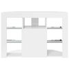 vidaXL Corner LED TV Cabinet Wall-mounted High gloss White 100x40x68cm