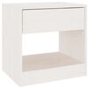 vidaXL Bedside Cabinet | White | Solid Pinewood | Compact | Bedside Cabinet