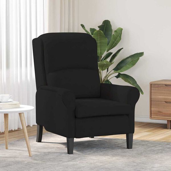 vidaXL Armchair Black 76 x 94 x 102 cm Microfibre