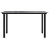 vidaXL Garden Dining Table Black 200x100x74cm Steel and Tempered Glass