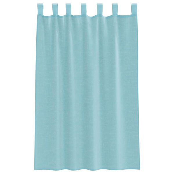 vidaXL Voile Curtains with Loops 2 pcs Turquoise 140x175 cm