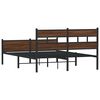 vidaXL Bed Frame without Mattress Brown Oak 140x190 cm Engineered Wood