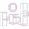 vidaXL Bathroom Furniture Set with Door 4 pcs Old Wood Engineered Wood