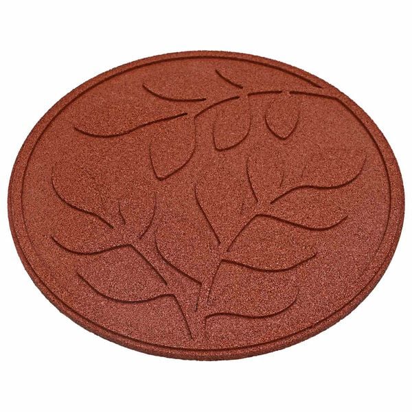 vidaXL Stepping Stone 6 pcs Red &Oslash; 44 x 2 cm Rubber