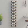 vidaXL Wall-mounted Wine Rack for 10 Bottles Gold Metal