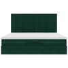 vidaXL Ottoman Bed with Mattresses Dark Green 160x200cm Velvet