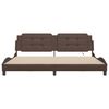 vidaXL Bed Frame with LED without Mattress "Zadar" Brown 200x200 cm