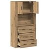 vidaXL Highboard Artisan oak 80 x 33 x 150 cm Engineered wood