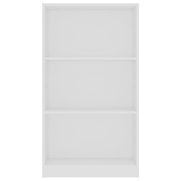 vidaXL 3-Tier Book Cabinet White 60x24x109 cm Engineered Wood