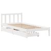 vidaXL Bed Frame without Mattress White 75x190 cm Small Single Solid Wood Pine