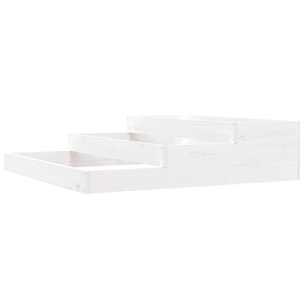 vidaXL Planter White 107x107x27 cm Solid Wood Pine