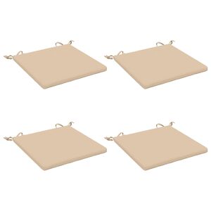 vidaXL 4-Piece Seat Cushions SOEST 4 pcs 100% Polyester Cream