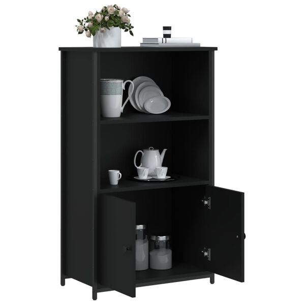 vidaXL Highboard Black 62x32x103.5 cm Engineered Wood