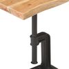 vidaXL Side Table Light Wood 45x35x48 cm Solid Acacia Wood & Cast Iron