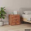 vidaXL Bedside Cabinet with 3 Drawers 35x25x35 cm Solid Mahogany Wood